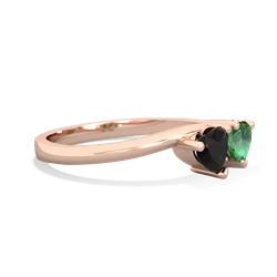 Onyx Sweethearts 14K Rose Gold ring R5260