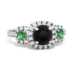 Onyx Regal Halo 14K White Gold ring R5350