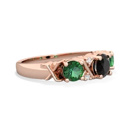 Onyx Hugs And Kisses 14K Rose Gold ring R5016