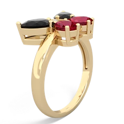 Onyx Butterfly 14K Yellow Gold ring R2215