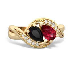 Onyx Summer Winds 14K Yellow Gold ring R5342