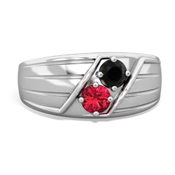 Onyx Men's Streamline 14K White Gold ring R0460