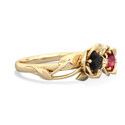 Onyx Rose Garden 14K Yellow Gold ring R5510