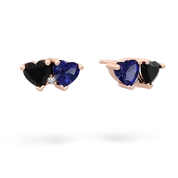 Onyx Sweethearts 14K Rose Gold earrings E5260