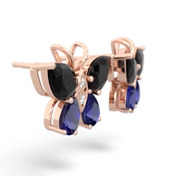 Onyx Butterfly 14K Rose Gold earrings E2215