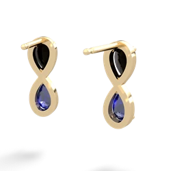 Onyx Infinity 14K Yellow Gold earrings E5050