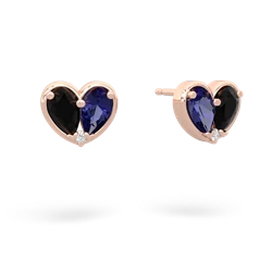 Onyx 'Our Heart' 14K Rose Gold earrings E5072