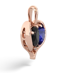 Onyx Two Become One 14K Rose Gold pendant P5330