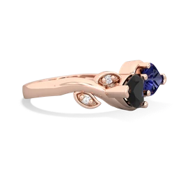 Onyx Floral Elegance 14K Rose Gold ring R5790