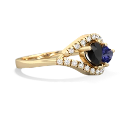 Onyx Mother And Child 14K Yellow Gold ring R3010