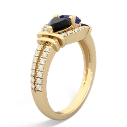 Onyx Art-Deco Keepsake 14K Yellow Gold ring R5630