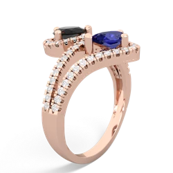 Onyx Diamond Dazzler 14K Rose Gold ring R3000