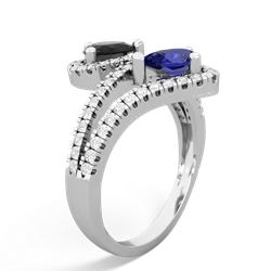 Onyx Diamond Dazzler 14K White Gold ring R3000