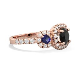 Onyx Regal Halo 14K Rose Gold ring R5350