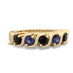 Onyx Anniversary Band 14K Yellow Gold ring R2089