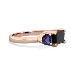 Onyx Three Stone 14K Rose Gold ring R5235