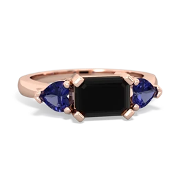 Onyx Three Stone 14K Rose Gold ring R5235