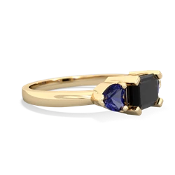 Onyx Three Stone 14K Yellow Gold ring R5235