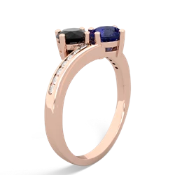 Onyx Channel Set Two Stone 14K Rose Gold ring R5303