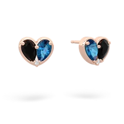 Onyx 'Our Heart' 14K Rose Gold earrings E5072