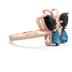 Onyx Butterfly 14K Rose Gold ring R2215