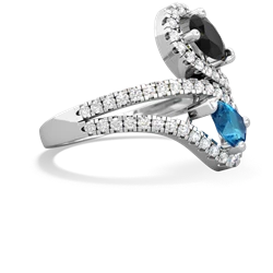 Onyx Diamond Dazzler 14K White Gold ring R3000