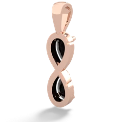 Onyx Infinity 14K Rose Gold pendant P5050