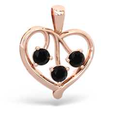 Citrine Glowing Heart 14K Rose Gold pendant P2233