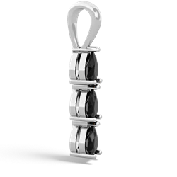 Lab Sapphire Dew Drops 14K White Gold pendant P2251