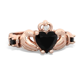 White Topaz Claddagh Keepsake 14K Rose Gold ring R5245