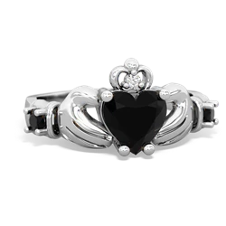 Aquamarine Claddagh Keepsake 14K White Gold ring R5245