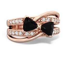 Onyx Bowtie 14K Rose Gold ring R2360