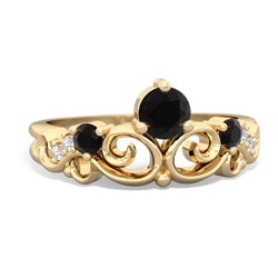 Garnet Crown Keepsake 14K Yellow Gold ring R5740