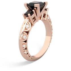 Pink Tourmaline Eternal Embrace Engagement 14K Rose Gold ring C2001