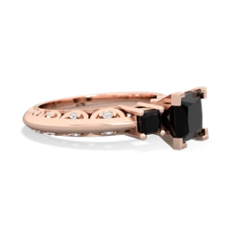 Lab Sapphire Eternal Embrace Engagement 14K Rose Gold ring C2001