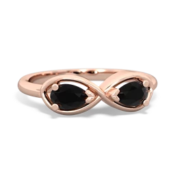 Onyx Infinity 14K Rose Gold ring R5050