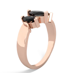 Sapphire Three Peeks 14K Rose Gold ring R2433