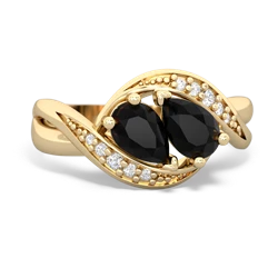 Onyx Summer Winds 14K Yellow Gold ring R5342