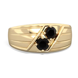 Onyx Men's Streamline 14K Yellow Gold ring R0460