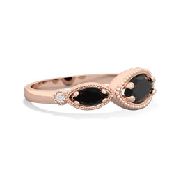 London Topaz Milgrain Marquise 14K Rose Gold ring R5700