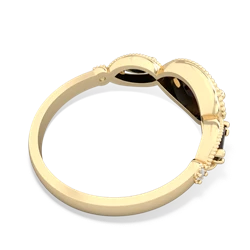 Onyx Milgrain Marquise 14K Yellow Gold ring R5700