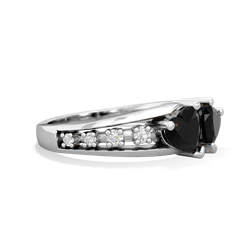 Onyx Heart To Heart 14K White Gold ring R3342