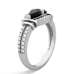 Onyx Art-Deco Keepsake 14K White Gold ring R5630