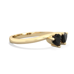 Onyx Sweethearts 14K Yellow Gold ring R5260