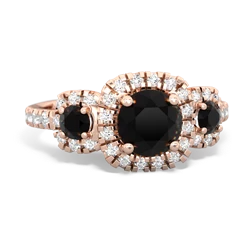 White Topaz Regal Halo 14K Rose Gold ring R5350