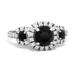 London Topaz Regal Halo 14K White Gold ring R5350