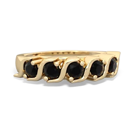 Onyx Anniversary Band 14K Yellow Gold ring R2089