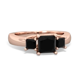 Ruby Three Stone Trellis 14K Rose Gold ring R4015