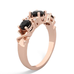 Jade Hugs And Kisses 14K Rose Gold ring R5016