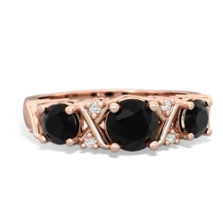 Jade Hugs And Kisses 14K Rose Gold ring R5016